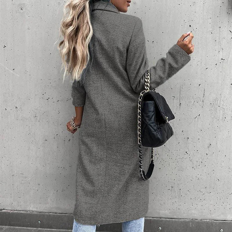 Cappotto lungo invernale in lana da donna